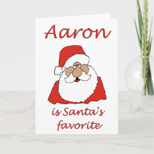 Festiva tarjeta de Navidades de aaron