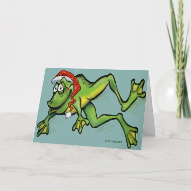 Festiva Tarjeta de Navidades de amapola (Anverso)