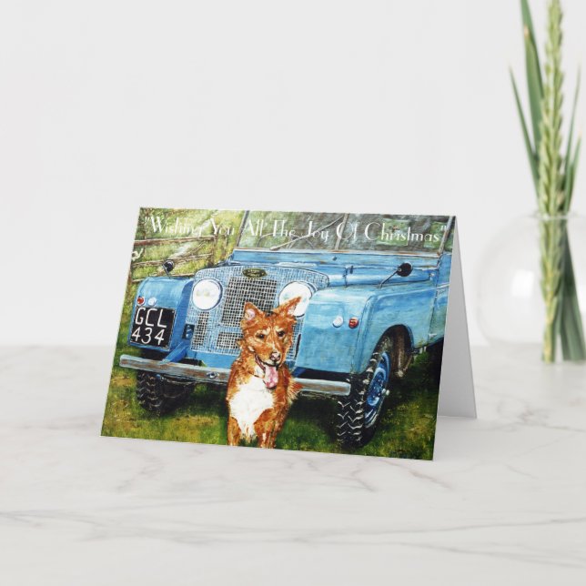 Festiva Tarjeta de Navidades de amigos de granjeros (Anverso)