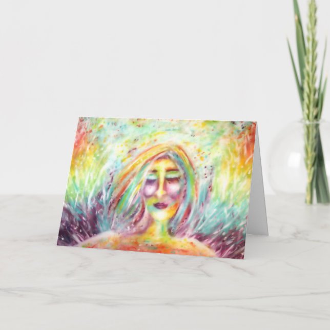 Festiva Tarjeta de Navidades de Angel Art (Anverso)