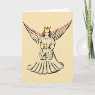 Festiva Tarjeta de Navidades de Angel Christkind Alemán Vi