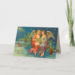 Festiva Tarjeta de Navidades de Ángel de Victoria