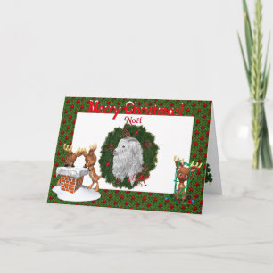 Festiva Tarjeta de Navidades de Angora Goat