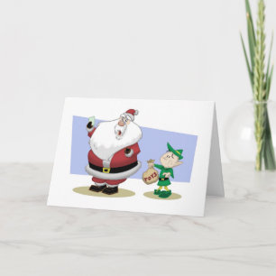 Festiva Tarjeta de Navidades de Año Malo de Santa María