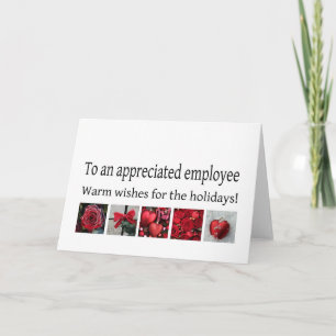 Festiva Tarjeta de Navidades de apreciación de empleados
