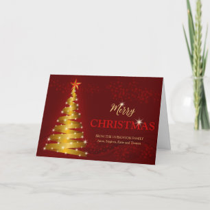 Festiva Tarjeta de Navidades de árbol de cinta de parkol d
