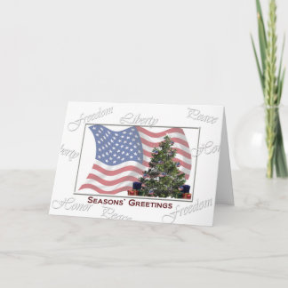 Festiva Tarjeta de Navidades de árbol de libertad