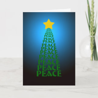 Festiva Tarjeta de Navidades de árbol de paz