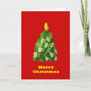 Festiva Tarjeta de Navidades de árbol Mitten