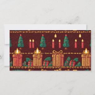 Festiva Tarjeta de Navidades de Arcade Retro con fotos
