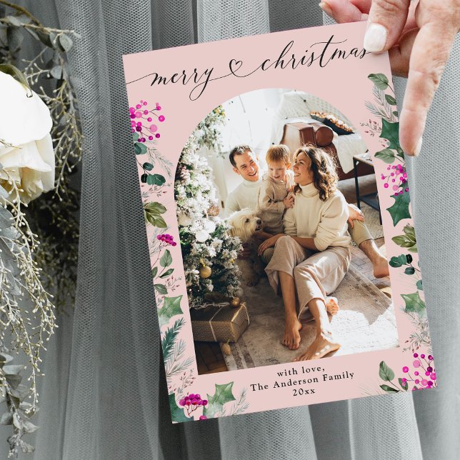 Festiva Tarjeta de Navidades de arco fotográfico Cute Past (Subido por el creador)