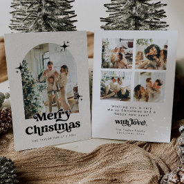 Festiva Tarjeta de Navidades de arco, tarjeta de vacacione