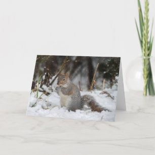 Festiva Tarjeta de Navidades de ardilla