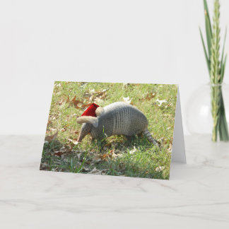 Festiva Tarjeta de Navidades de Armadillo