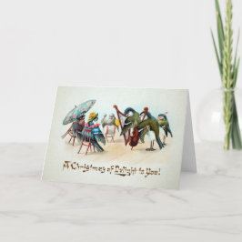Festiva Tarjeta de Navidades de Aves de Victoria
