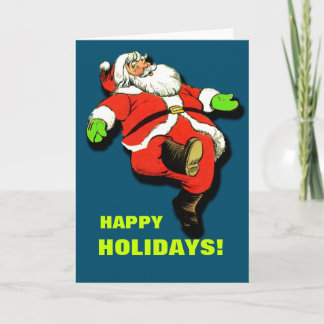 Festiva Tarjeta de Navidades de baile de Santa Claus