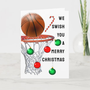 Festiva Tarjeta de Navidades de baloncesto
