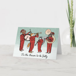 Festiva Tarjeta de Navidades de banda de jolly Marching