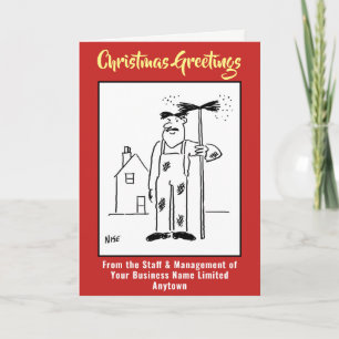 Festiva Tarjeta de Navidades de barrido de chimenea