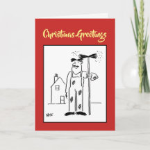 Tarjeta de Navidades de barrido de chimenea