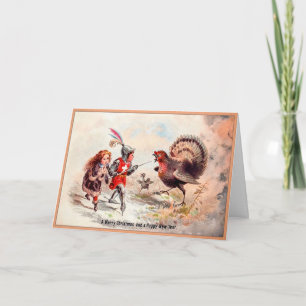 Festiva Tarjeta de Navidades de batalla de Turquía en Vict