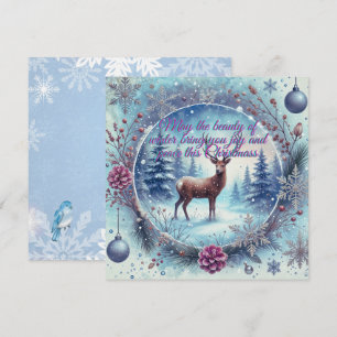 Festiva Tarjeta de Navidades de belleza de invierno