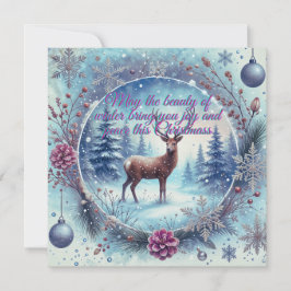 Festiva Tarjeta de Navidades de belleza de invierno