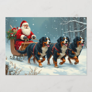 Festiva Tarjeta de Navidades de Berner Sennen