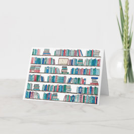 Festiva Tarjeta de Navidades de biblioteca