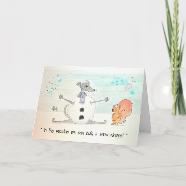 Festiva Tarjeta de Navidades de Blancanieves (Anverso)