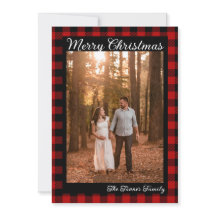 Tarjeta de Navidades de Buffalo Plaid