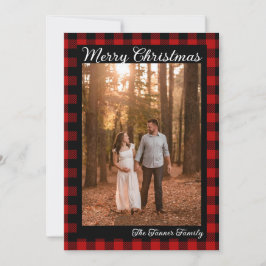 Festiva Tarjeta de Navidades de Buffalo Plaid