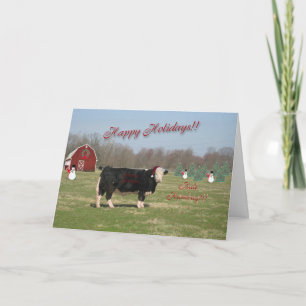 Festiva Tarjeta de Navidades de Bull Humbug
