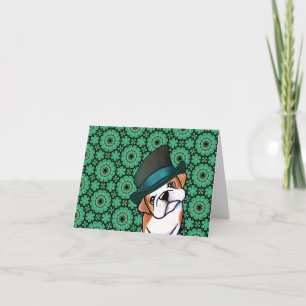 Festiva Tarjeta de Navidades de bulldog