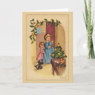 Festiva Tarjeta de Navidades de Buon Natale de Italia Vint