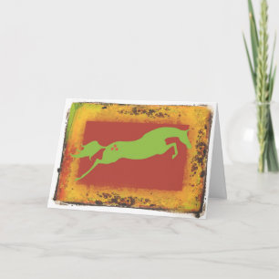 Festiva Tarjeta de Navidades de caballos
