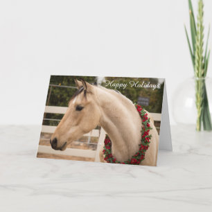 Festiva Tarjeta de Navidades de caballos