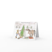Tarjeta de Navidades de caballos
