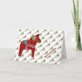 Festiva Tarjeta de Navidades de caballos Dala