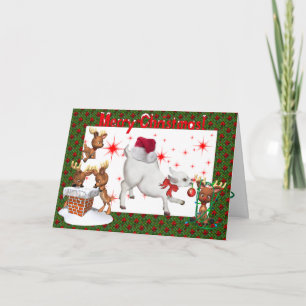 Festiva Tarjeta de Navidades de cabra para bebés