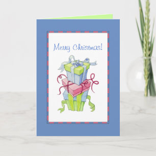 Festiva Tarjeta de Navidades de cajas de regalo