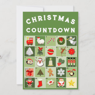 Festiva Tarjeta de Navidades de calendario anticipados