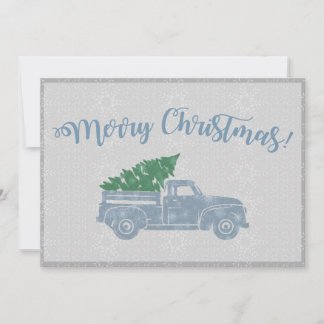Festiva Tarjeta de Navidades de camiones Vintage