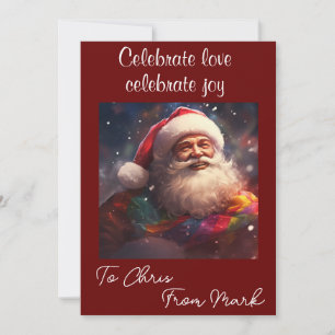 Festiva Tarjeta de Navidades de celebración de amor person
