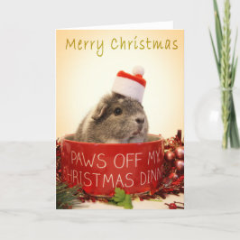 Festiva Tarjeta de Navidades de cerdo de Guinea