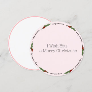 Festiva Tarjeta de Navidades de círculo