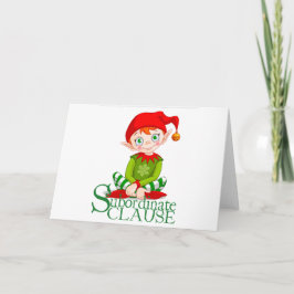 Festiva Tarjeta de Navidades de cláusula subordinada (en b