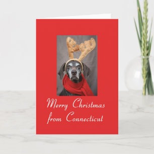 Festiva Tarjeta de Navidades de Connecticut, específica de