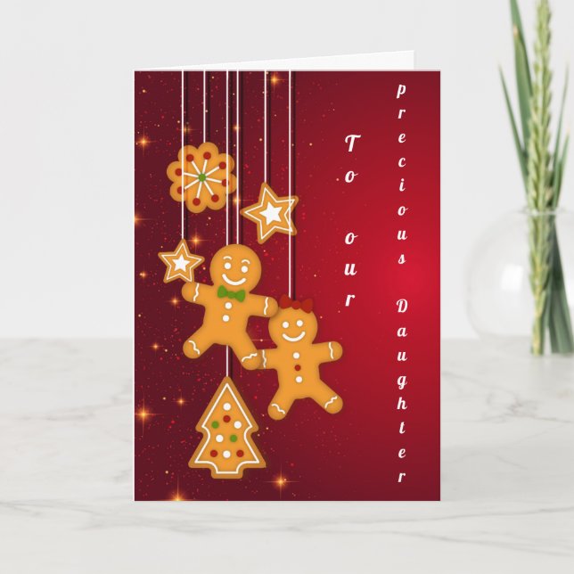 Festiva Tarjeta de Navidades de cookies (Anverso)