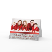 Tarjeta de Navidades de copos de nieve con fotos r